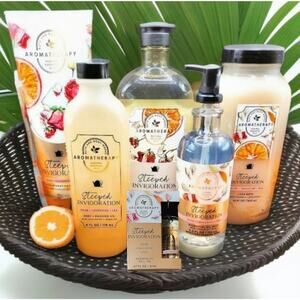 STEEPED INVIGORATION ROSE - TANGERINE - TEA 6-PIECE AROMATHERAPY BATH & BODY SET